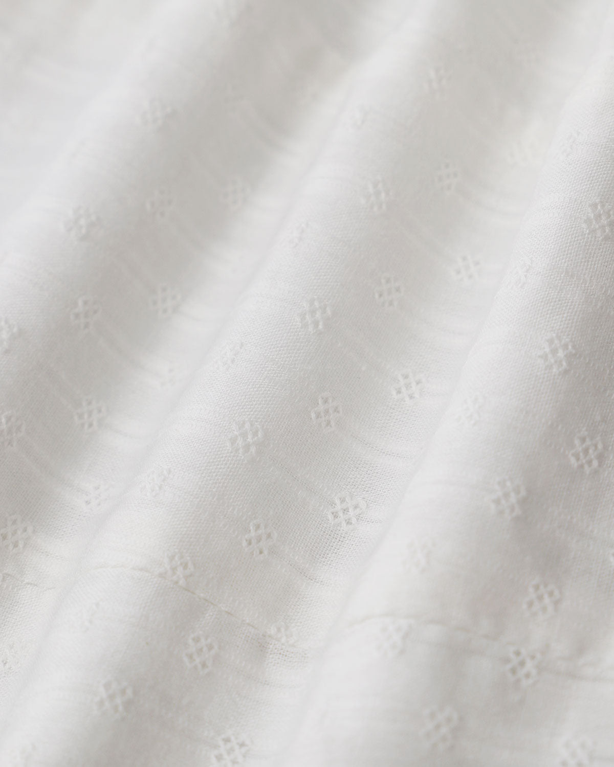 White Textured Scoop Neck Ruffle Blouse