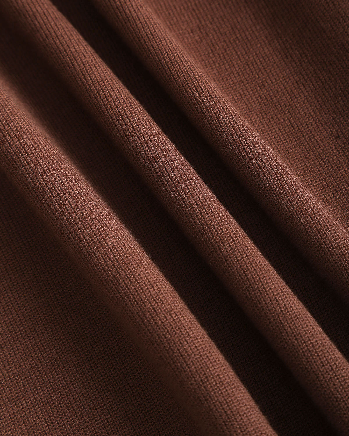 Brown Collared Knit Tee