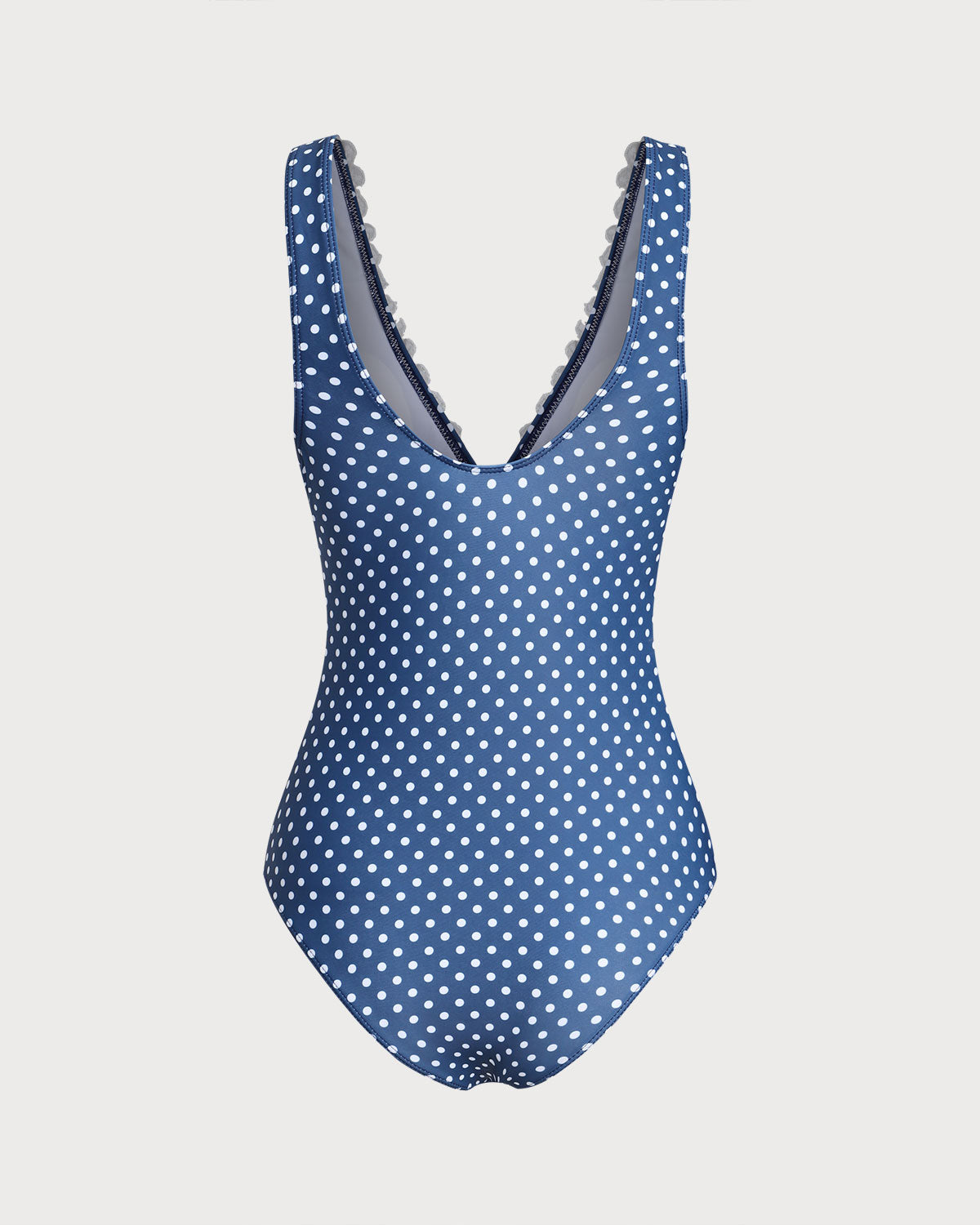Blue Polka Dot One-Piece Swimsuit