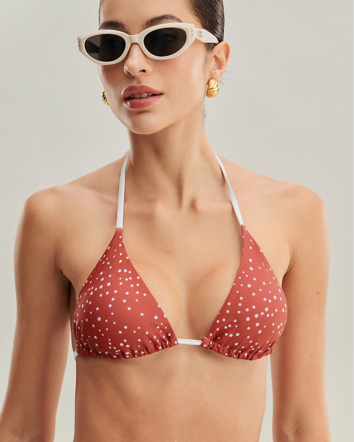 Red Polka Dot Bikini Set